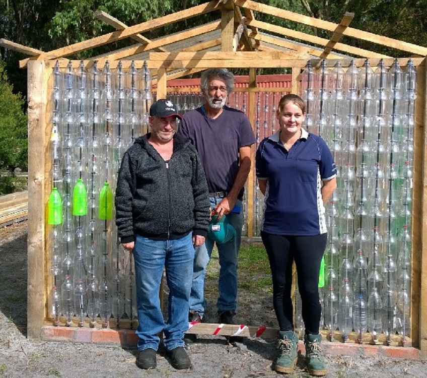 CHAC Greenhouse made from re-used plastic bottles
